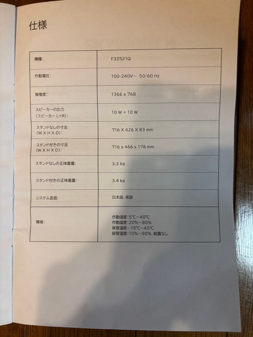 【未使用】SKYWORTH 32型 チューナーレステレビ F32S21Q