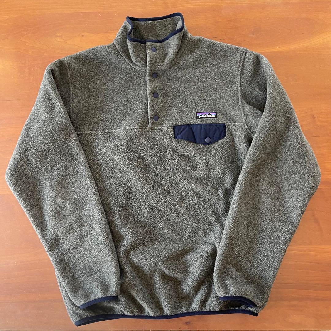 Patagonia Snap-Tフリース☆ネイビー×グレーレディースM柴田ひかり