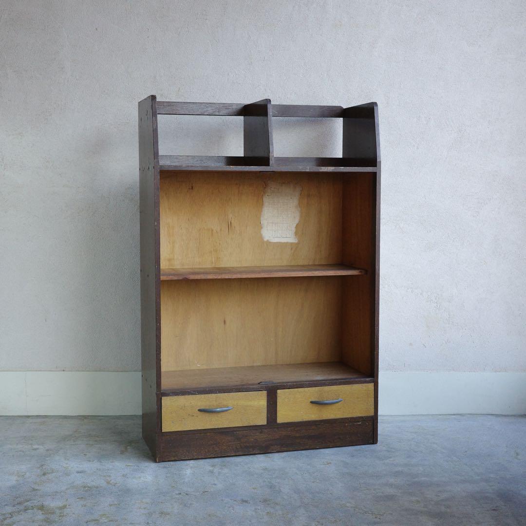 値下げしました！レトロな本棚　飾り棚　オープンラック　アンティーク MINT シェルフ 木製 3段 アンティーク調 幅110 ラフ ヴィンテージ調