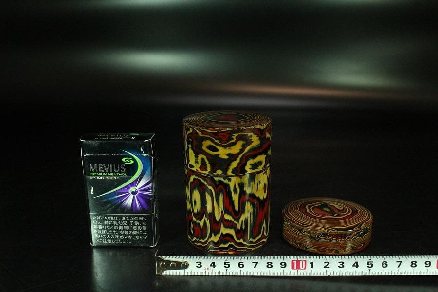 乾漆 色漆堆朱 茶器 香合 雪松作 共箱 未使用(K-A641) - メルカリ