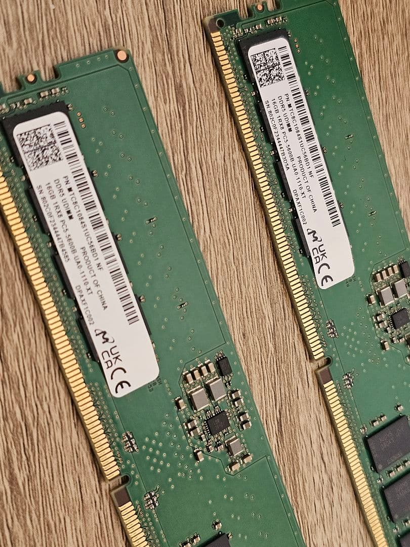 DDR5 16GB×2 計 32GB 5600 メモリ