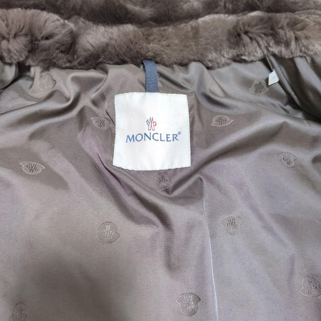 美品 鑑定済】モンクレール AMANDA ロングダウン サイズ1 ブラウン