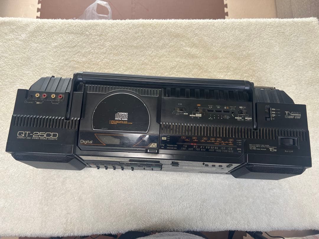 SHARP QT-25CD ラジカセ 動作未確認 破損あり 現状品