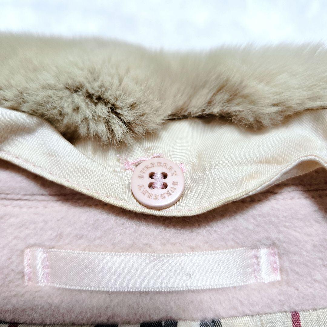 限定価格 BURBERRY LONDON ノバチェック アンゴラコート ピンクの通販
