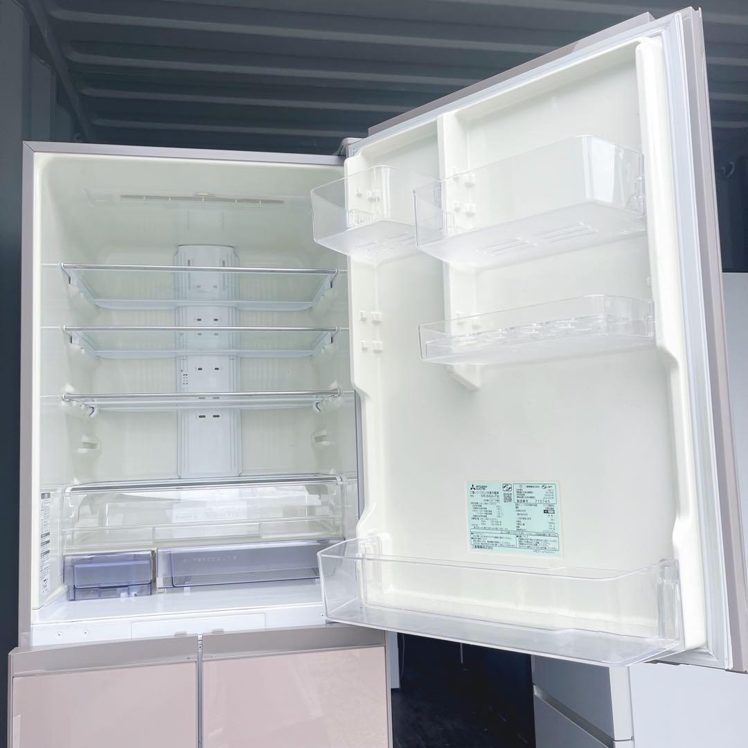 1取付無料！三菱ワイドチルドルーム搭載高性能ラベンダーピンク5ドア冷蔵庫！洗濯機