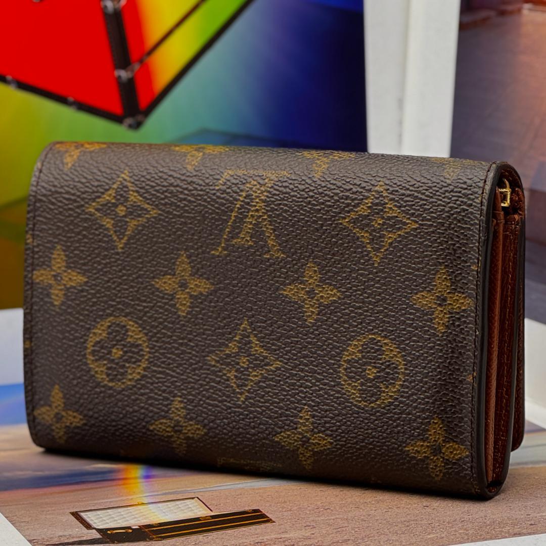 極上 ルイヴィトン モノグラム ポルトフォイユ トレゾール 折り財布