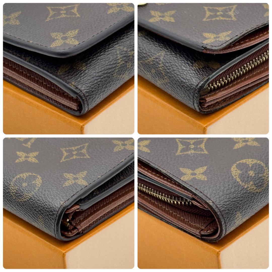 極上 ルイヴィトン モノグラム ポルトフォイユ トレゾール 折り財布