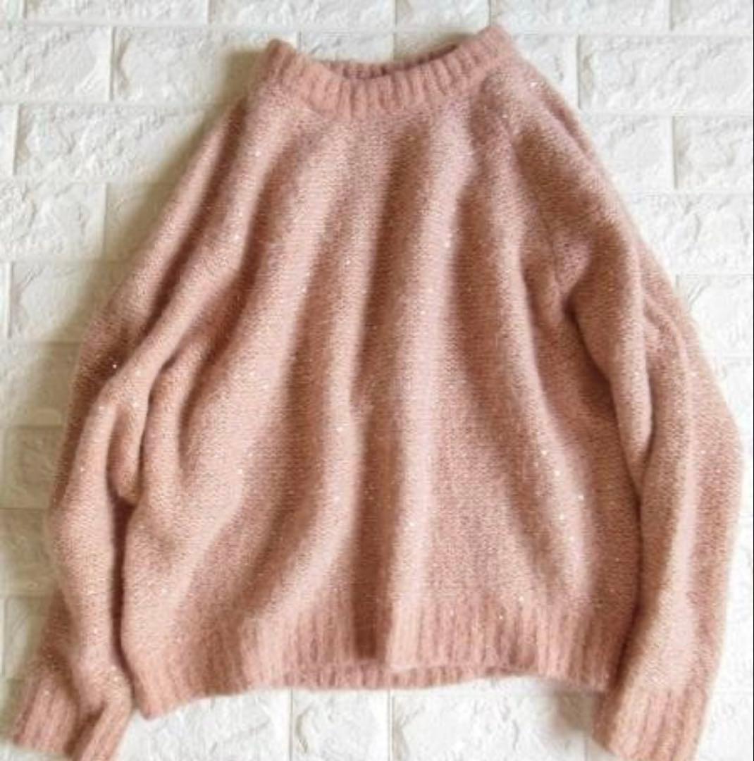 トゥモローランド マカフィー ふわふわ起毛スパンコールアルパカニット