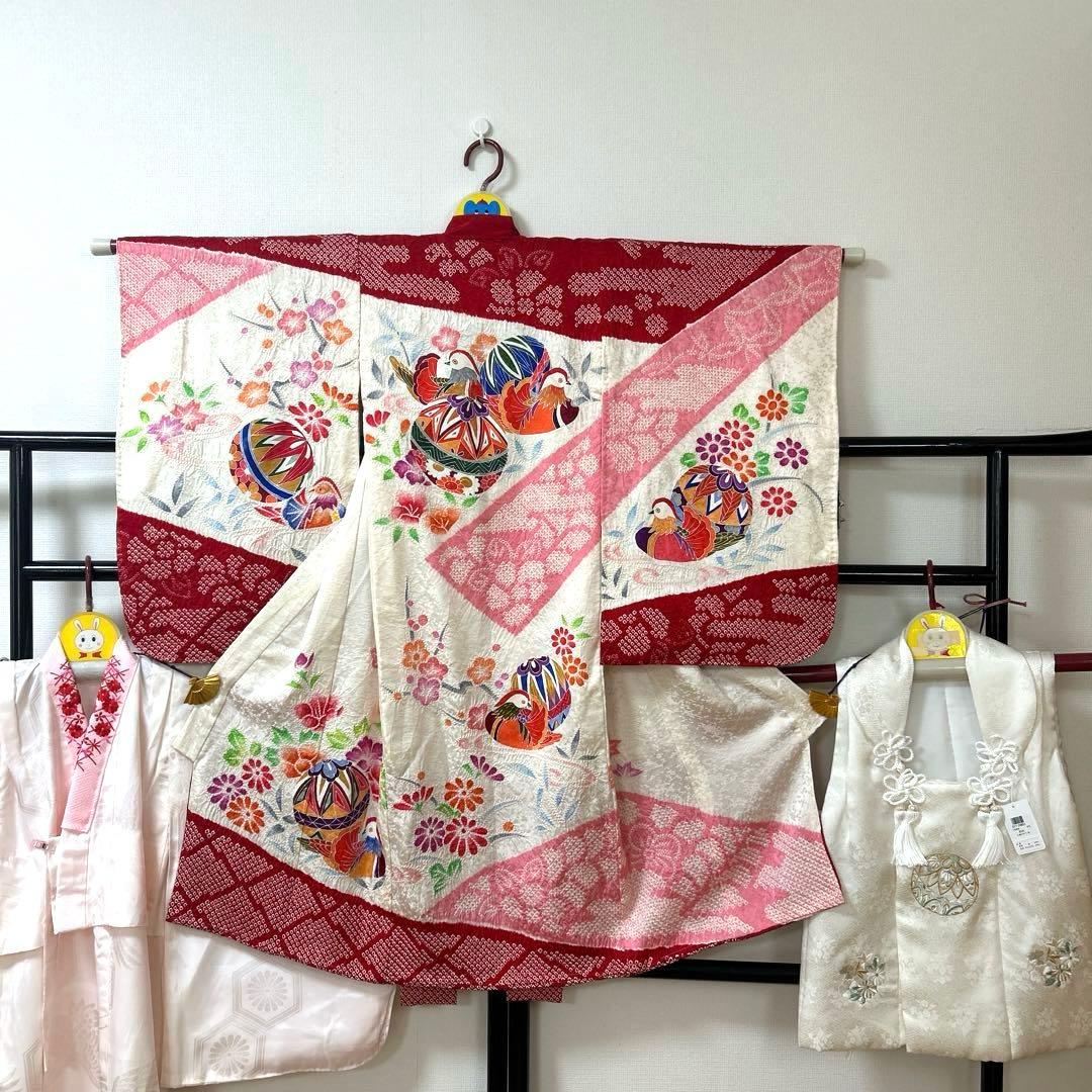 むぅー様専用No.98 七五三 3歳 正絹被布フルセット 本絞り - メルカリ