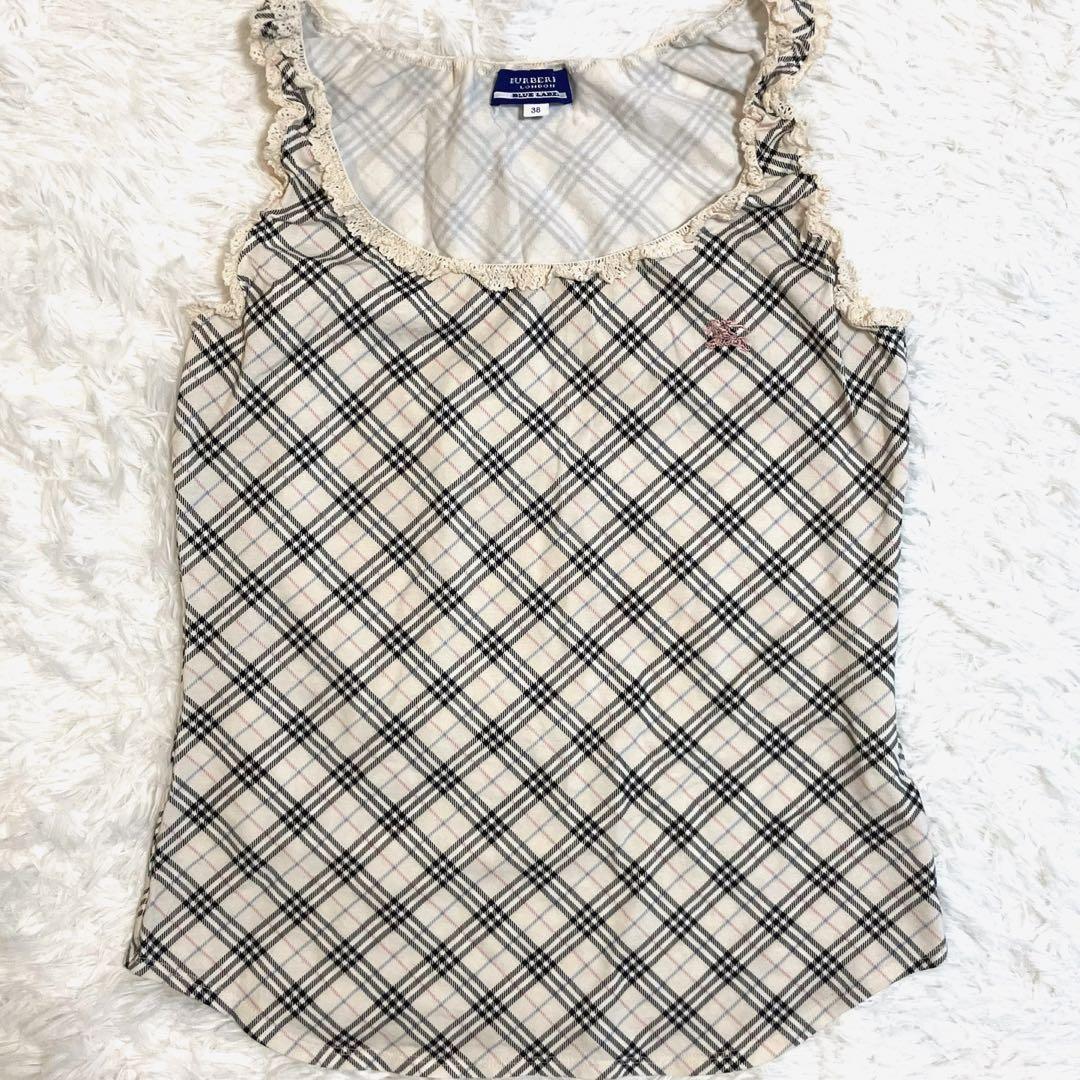 BURBERRY バーバリー ノバチェック タンクトップ キャミソール 38 M