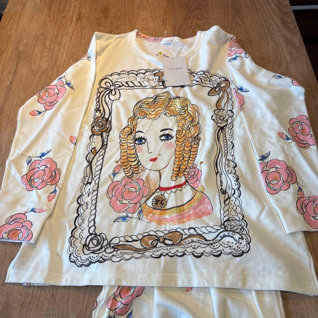 ツモリチサト＜額縁の“マリー”さん＞パジャマ 上下セット　Mサイズ　ホワイト