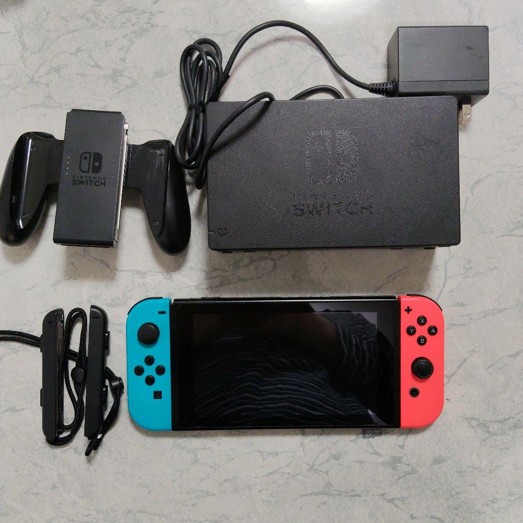 Nintendo Switch ネオン 本体 MicroSD 128GB 2021 Nintendo Switch with Neon Blue & Red Joy-Con Bundled 12 Month