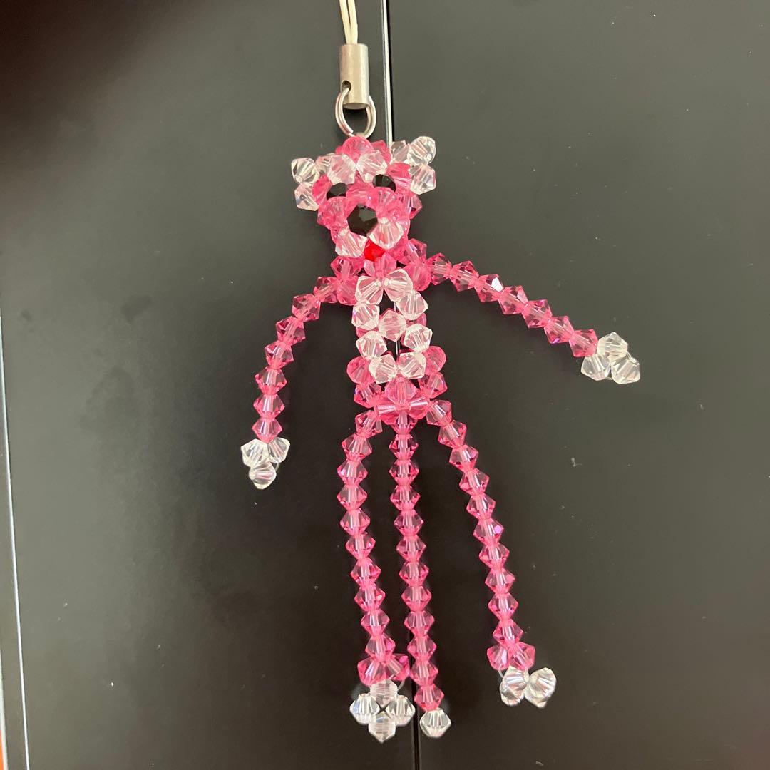 ピンクパンサー ビーズ ストラップ - メルカリ