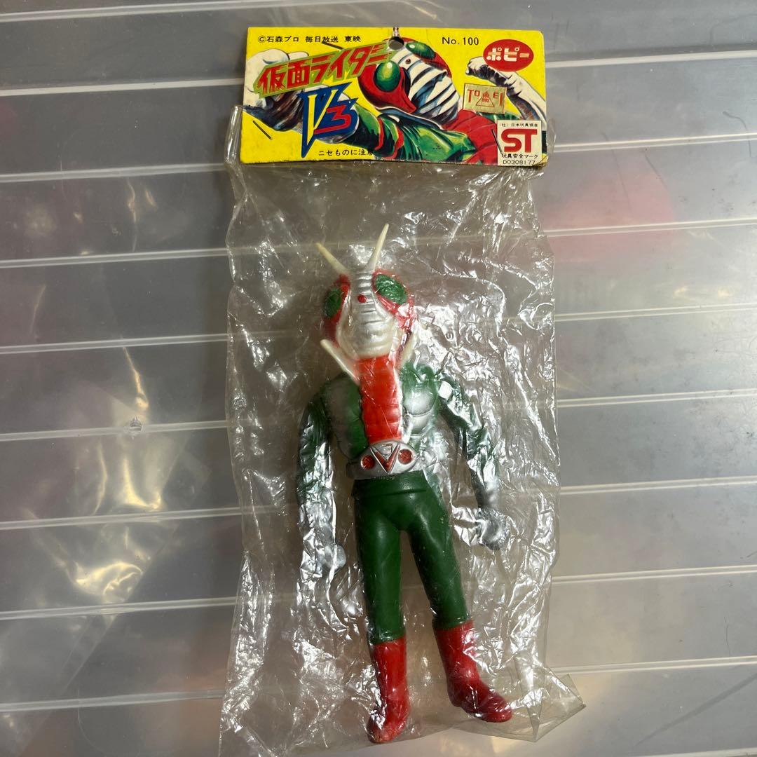 ⚠️デッドストック　仮面ライダーV3 ミニソフビ　ポピー　当時物 ⚠️デッドストック 仮面ライダーV3 ミニソフビ ポピー 当時物 - メルカリ