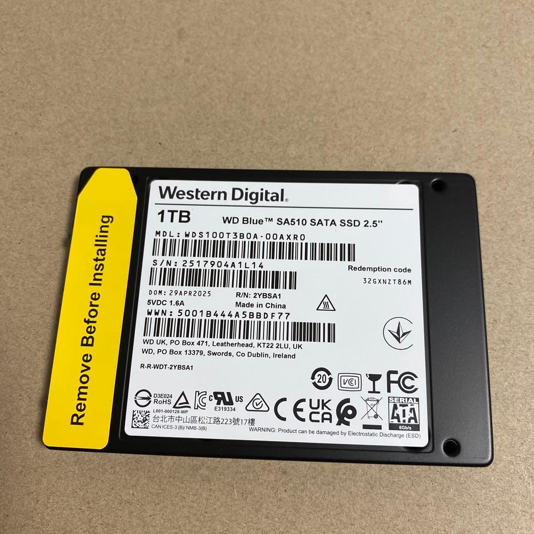 WD Blue SA510 1TB SSD ほぼ新品