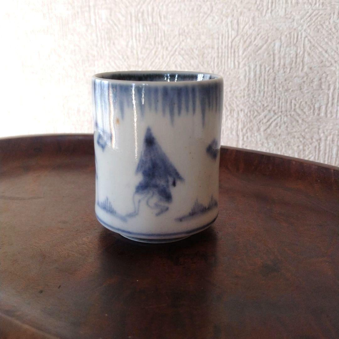 古伊万里染付雨降り番傘人物図覗き猪口 古伊万里 染付干支図覗き猪口 | 骨董と詩学 Antique & Poetics | 蛇韻律