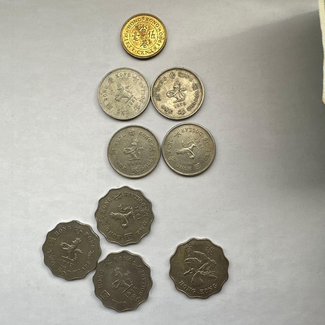 1970〜1990年代の香港の金属製コインセット - メルカリ