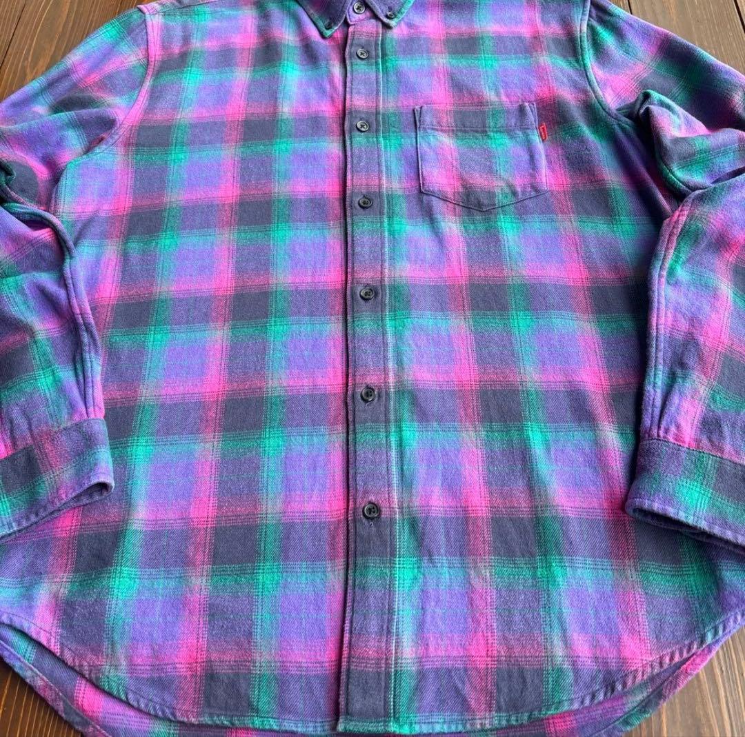 18ss supreme シュプリーム チェックシャツ ネルシャツ 長袖 - メルカリ
