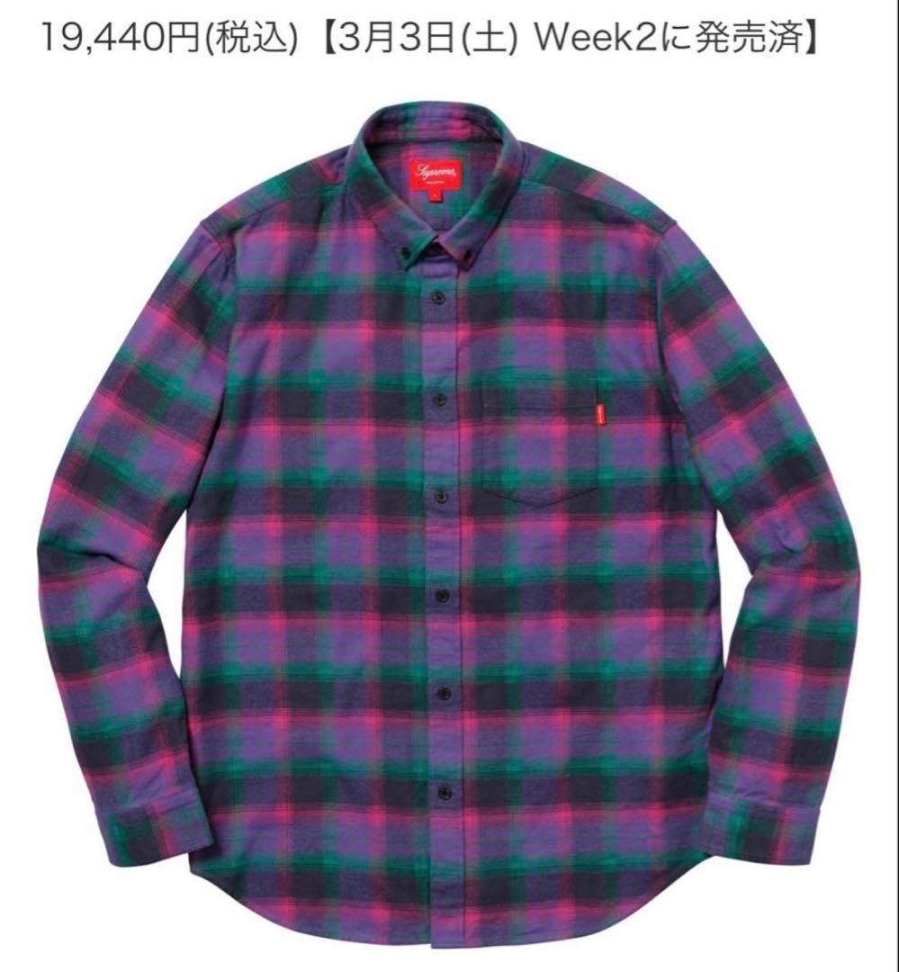 18ss supreme シュプリーム チェックシャツ ネルシャツ 長袖 - メルカリ