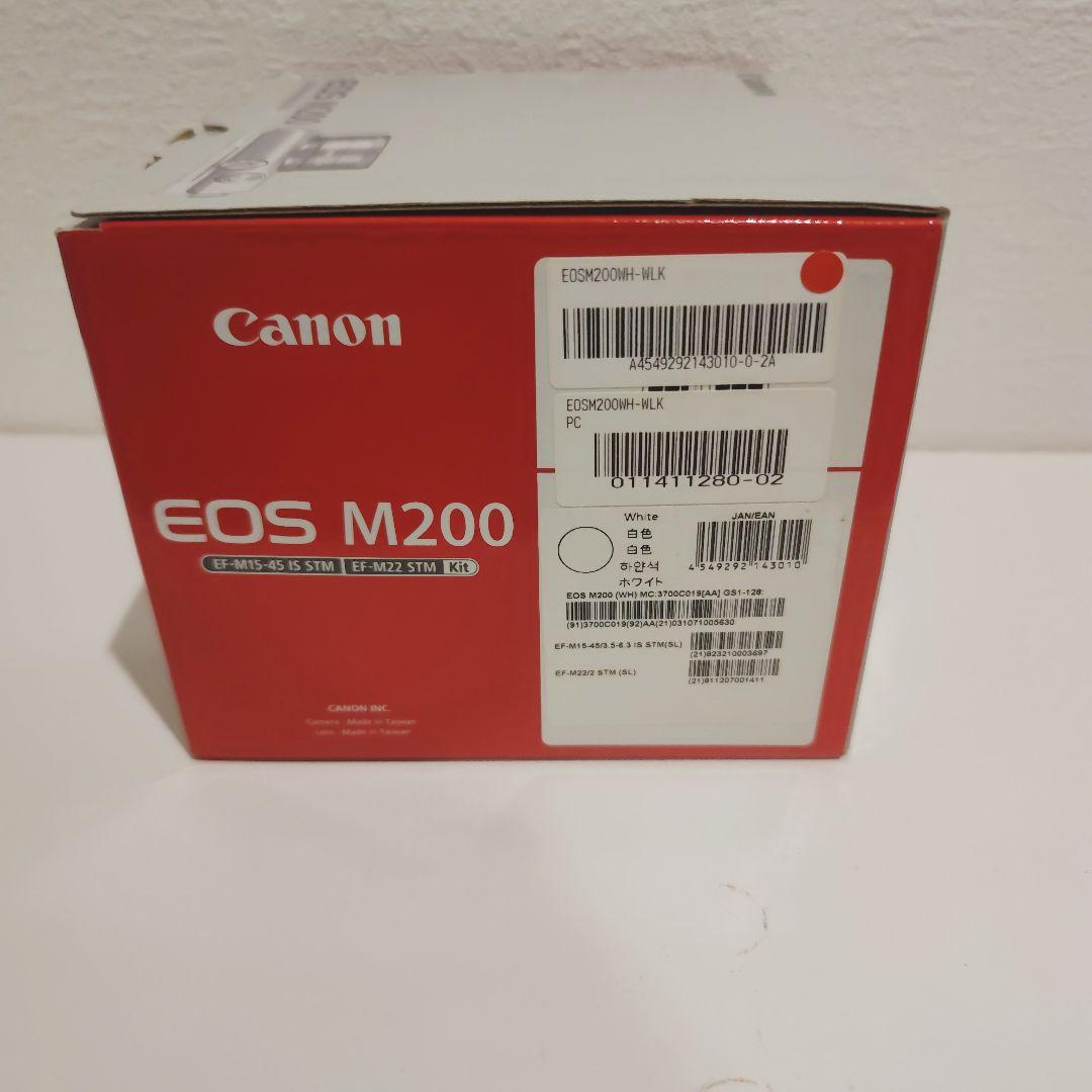Canon EOS M200 ミラーレス一眼カメラ ホワイト ダブルレンズキット
