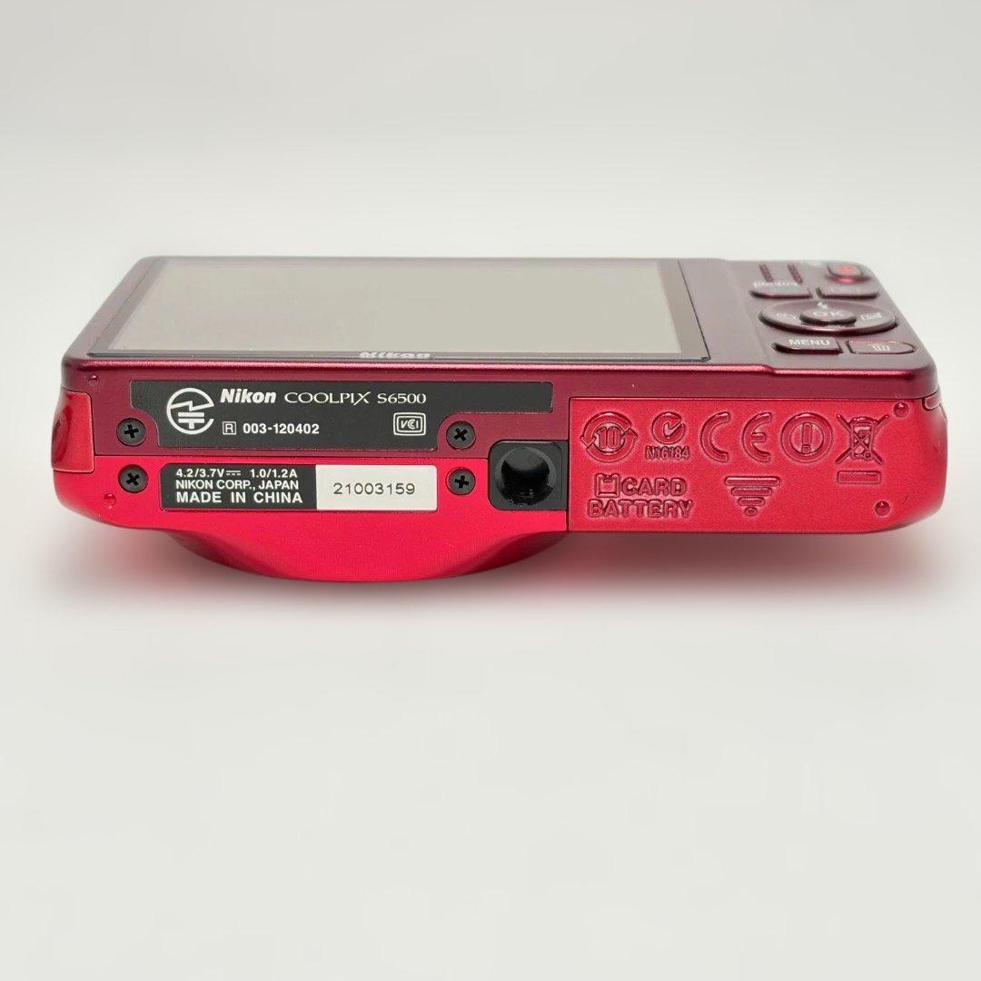 極美品✨Nikon COOLPIX S6500 充電器 箱 レッド コンデジ