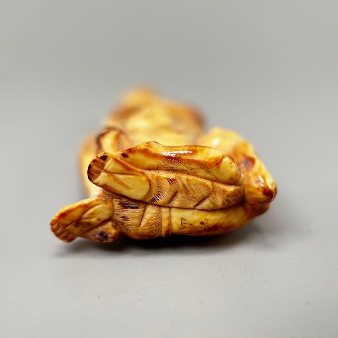 人物像 彫刻 彫刻極上根付天然素材アンティーク骨董飾り物古美術置物