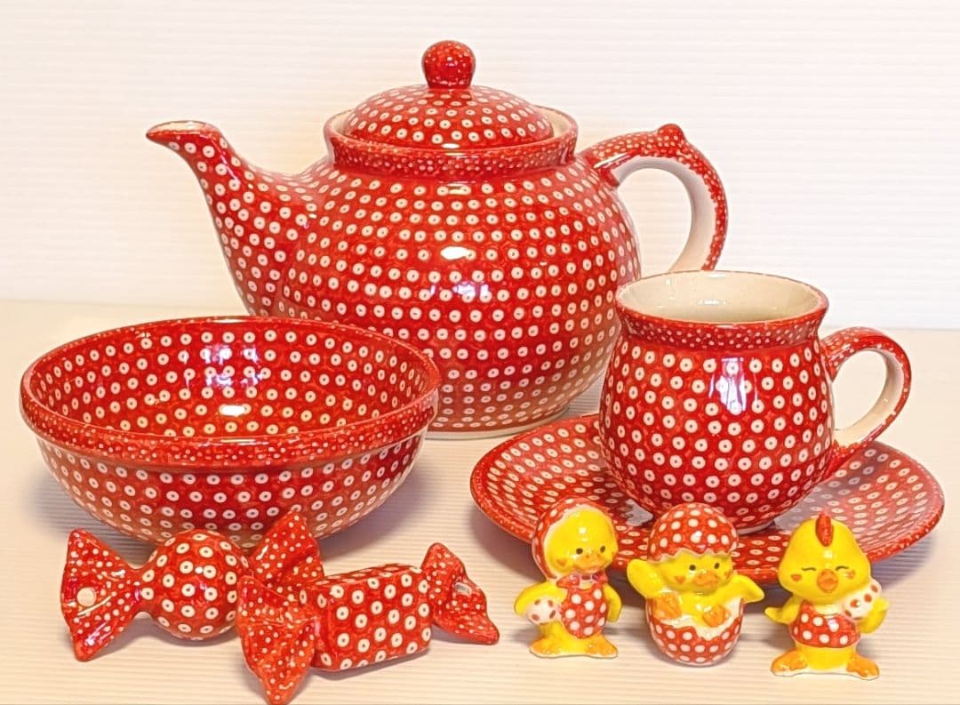 ポーリッシュポタリー 赤 セット ② - 食器オンライン 通販