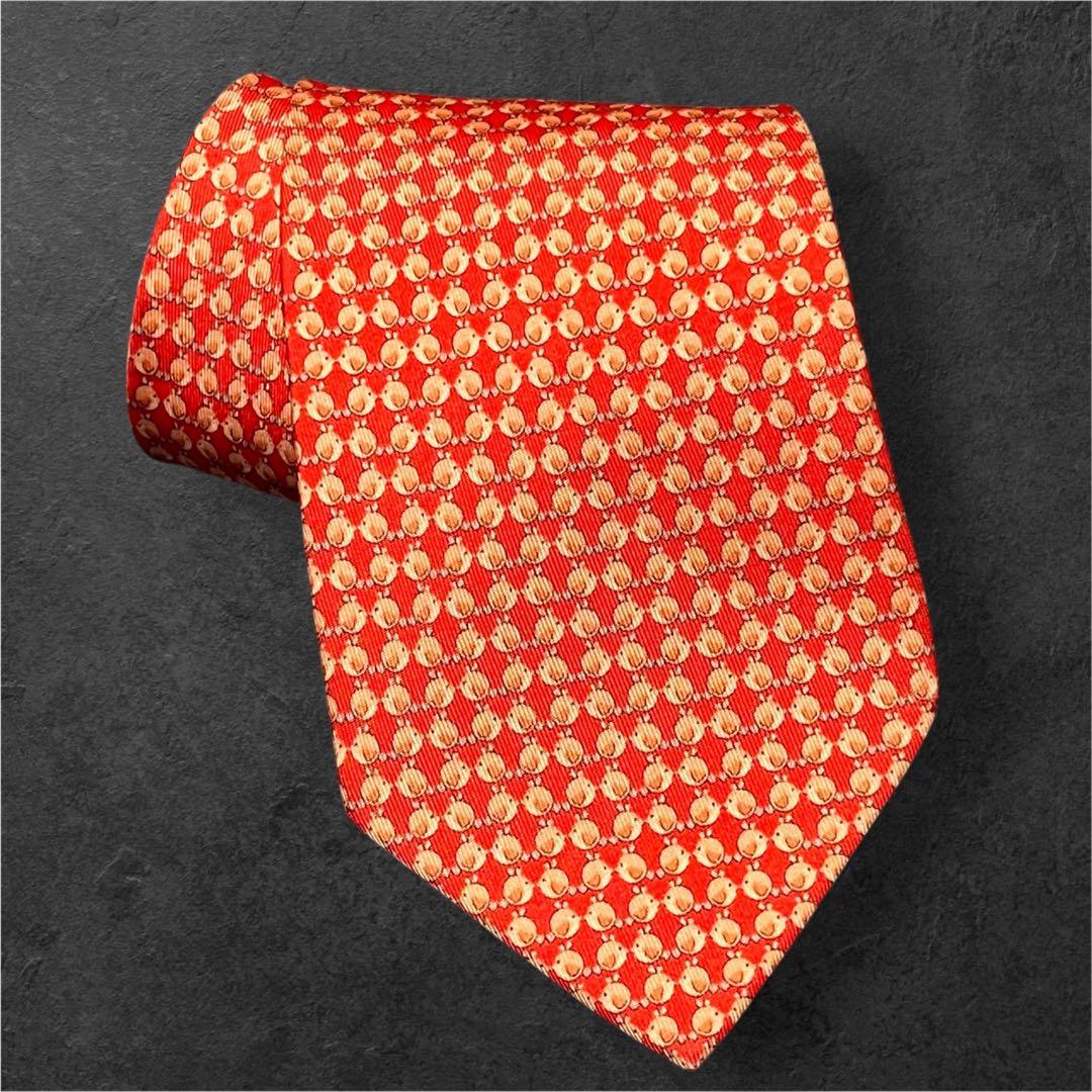 極美品】Salvatore Ferragamo 高級シルクネクタイ アニマル柄 - メルカリ