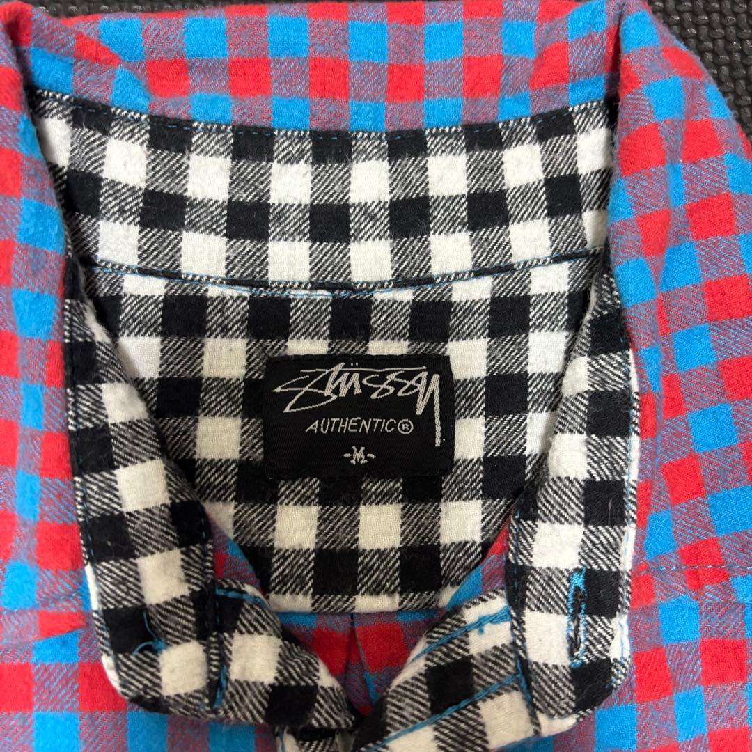 00s OLD STUSSY check flannel shirt S