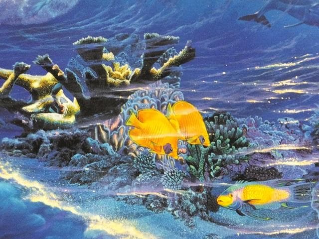 《引取限定》ラッセン　直筆サイン『シー ビジョン』手描きリマーク付 1127G