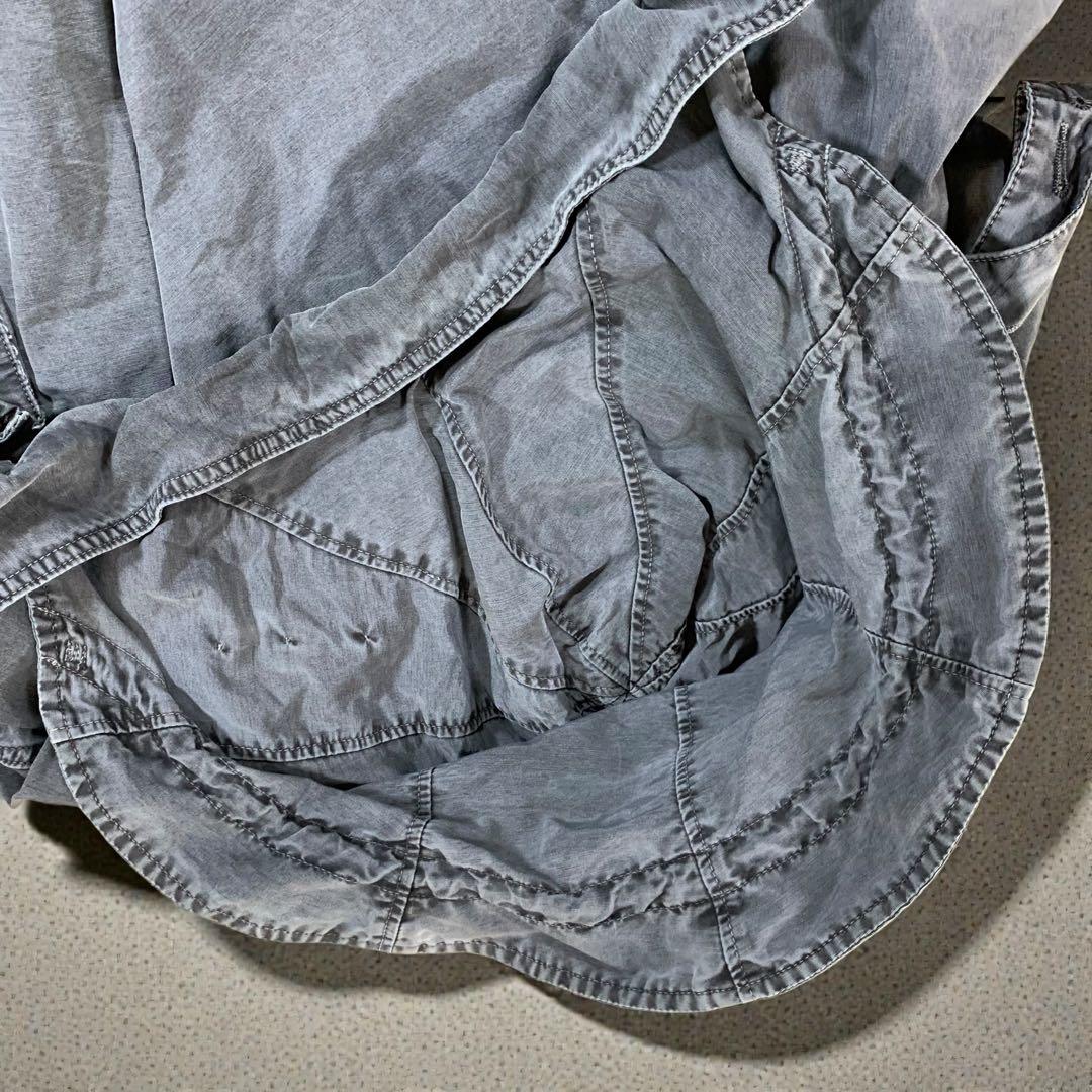 00s Y2K フードジャケット グレー M 短丈 ギミック archive - メルカリ