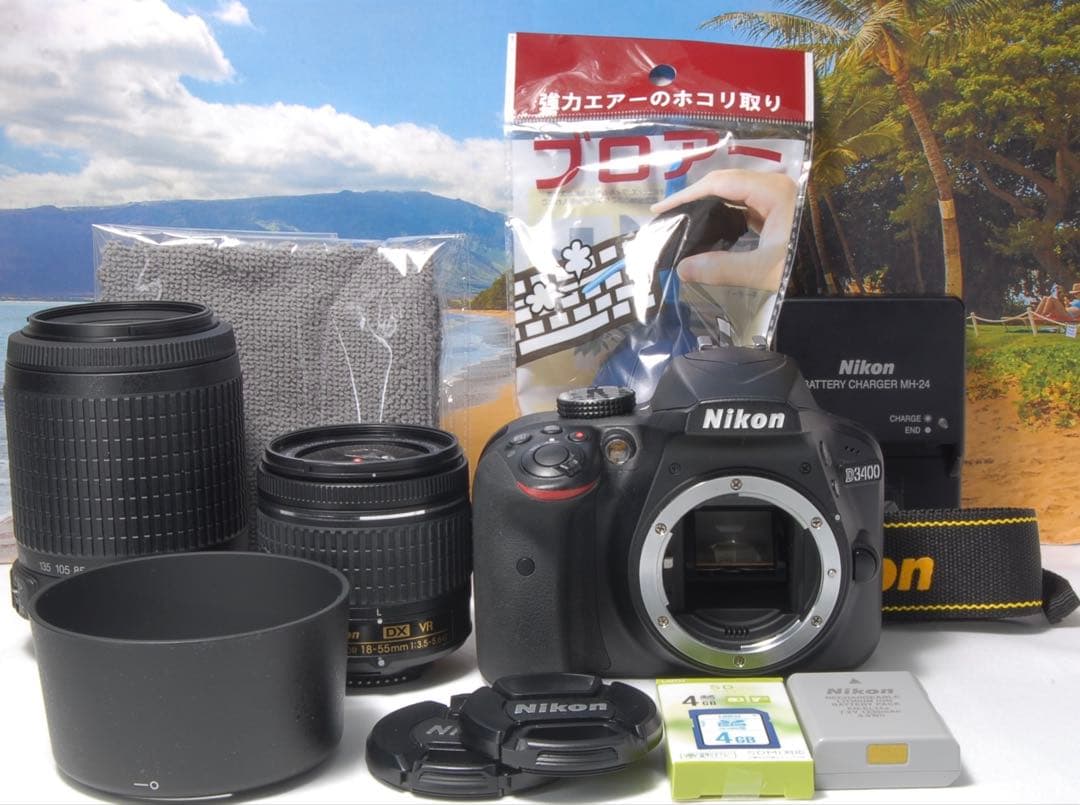 新品級✨Bluetooth搭載❤️Nikon D3400 ダブルズームキット