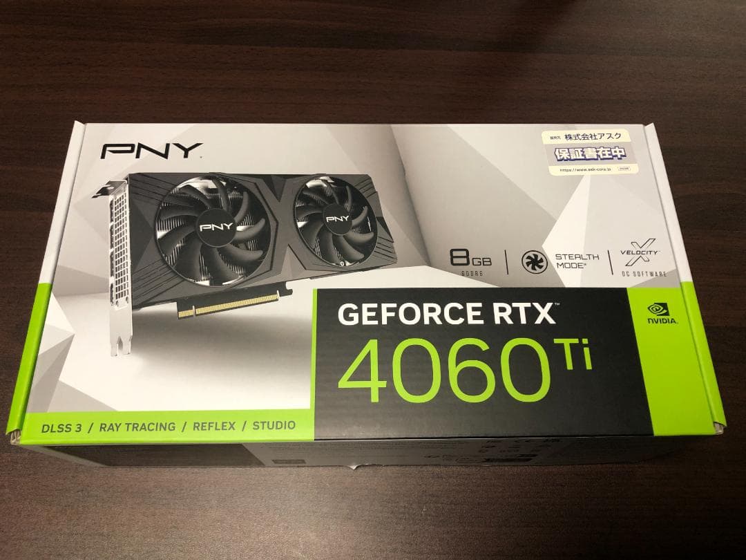 グラフィックボード・グラボ・ビデオカード PNY GeForce RTX 4060 Ti 8GB