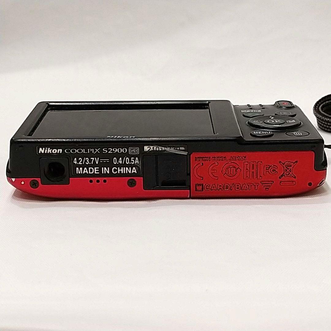 Nikon COOLPIX S2900 コンパクトデジタルカメラ デジカメ 赤