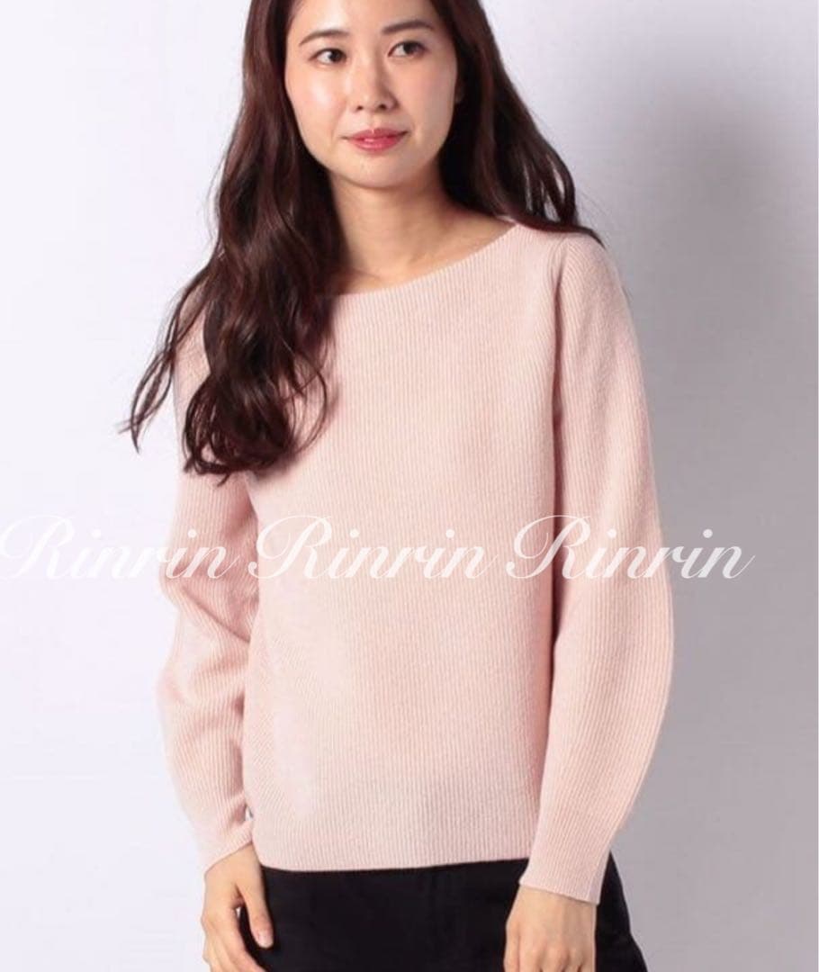 ANAYI 紡毛片畦ボートネックプルオーバー 38 - メルカリ