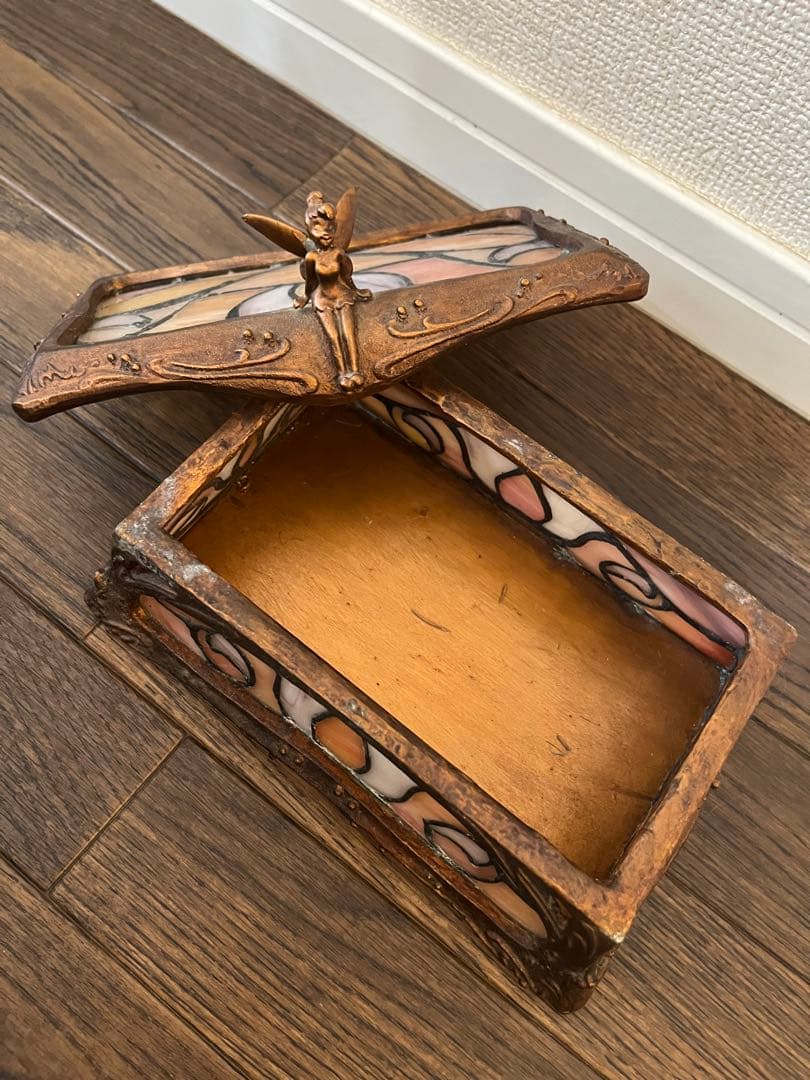 ティンカーベル ステンドグラス小物入れ☆50周年 アンティーク レア