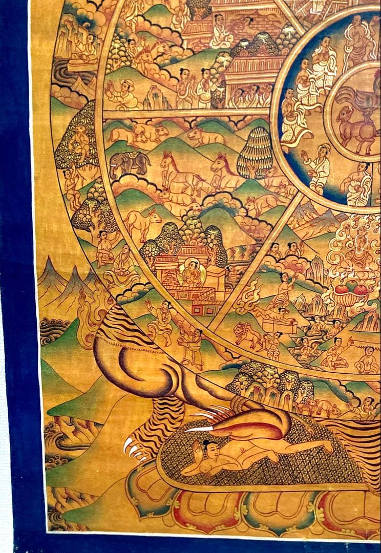 チベット 曼荼羅 マンダラ カーラチャクラ 仏画 タンカ 掛軸 観音 菩薩