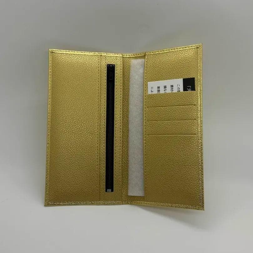 新品 皇居土産 長財布 本革製 金色 ( 皇居財布・開運財布・金運招福