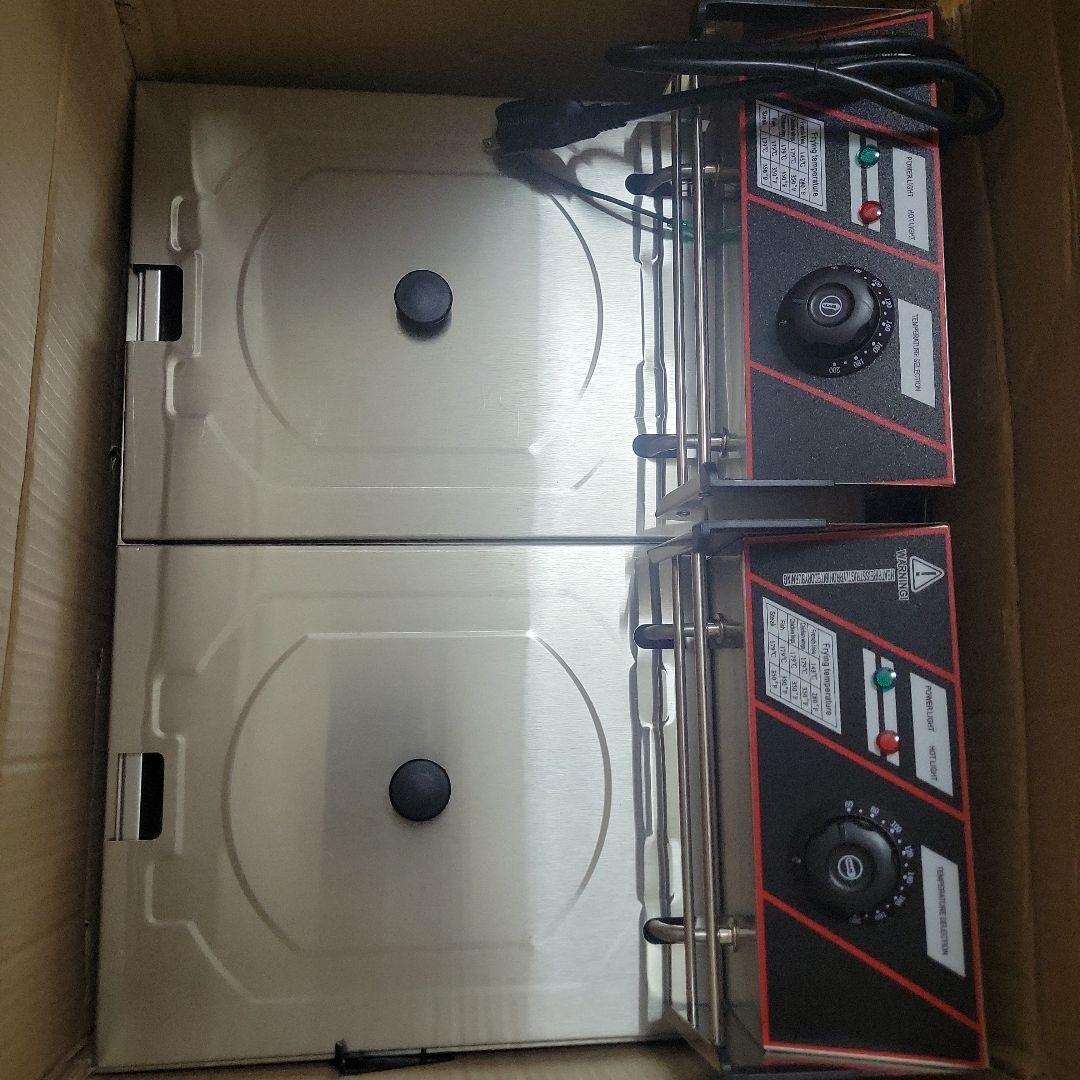 電気フライヤー 2層式 100v変換プラグ１個付き【送料込】 電気フライヤー 2層式 100v変換プラグ1個付き【送料込】 電気