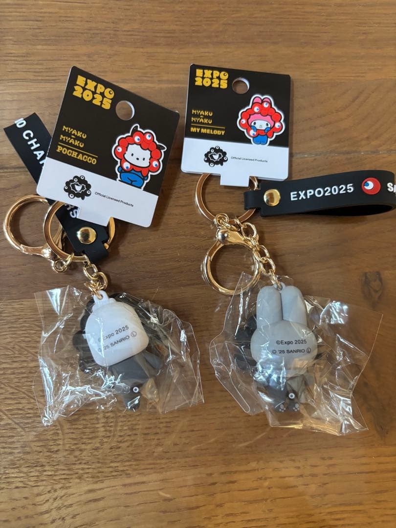 サンリオ 黒ミャクミャク キーホルダー 2点セット（ポチャッコ・マイメロ）