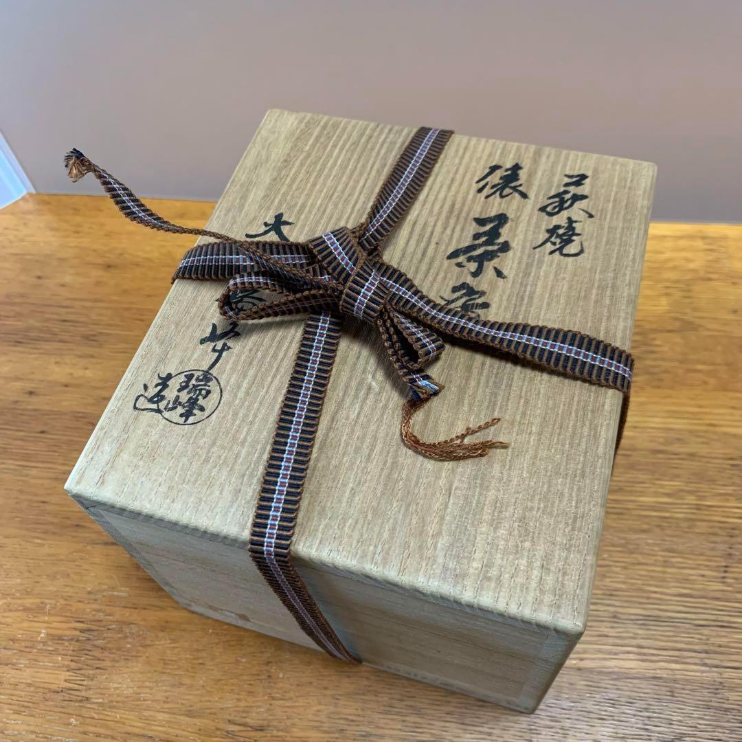 管理番号❀M158◻️⊶萩焼 茶碗 瑞峰 木箱入り 茶器 共箱 ご飯