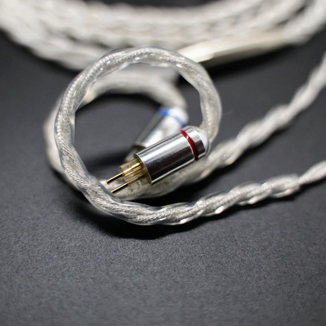 【希少L字】7N粒子単結晶銅銀メッキ リッツ構造 CIEM 2Pin 4.4mm