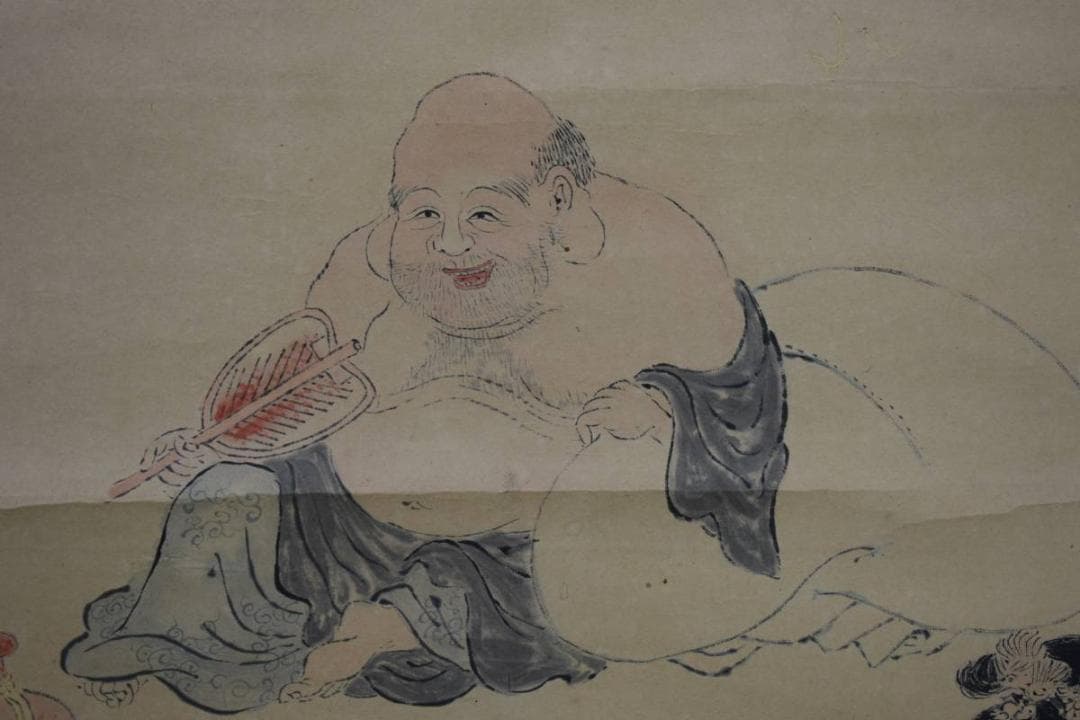 模写/柴田是眞/七福神図/布袋屋掛軸HE-600 - メルカリ