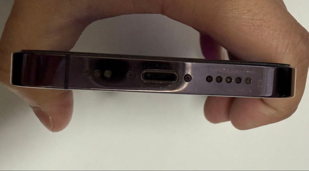 【美品】AppleiPhone14ProディープパープルSIMフリー