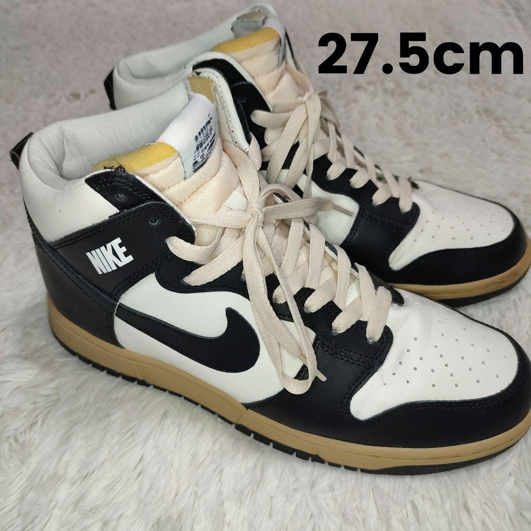 美品 NIKE 27.5cm DANK HIGH ダンクハイ スニーカー 白黒 - メルカリ