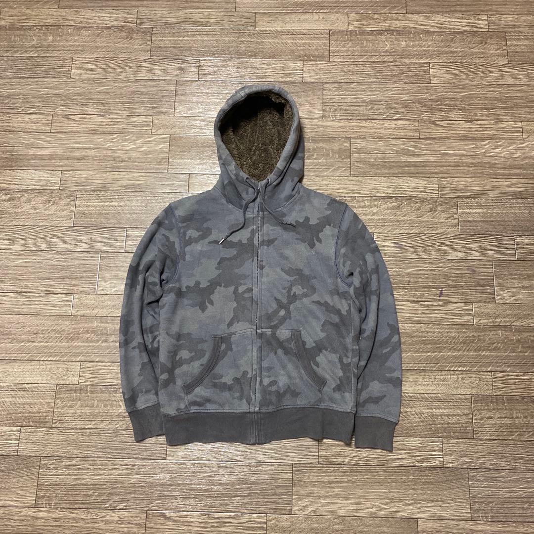 00s OLD UNIQLO ジップパーカー グレー 迷彩 ボア y2k 短丈 - メルカリ