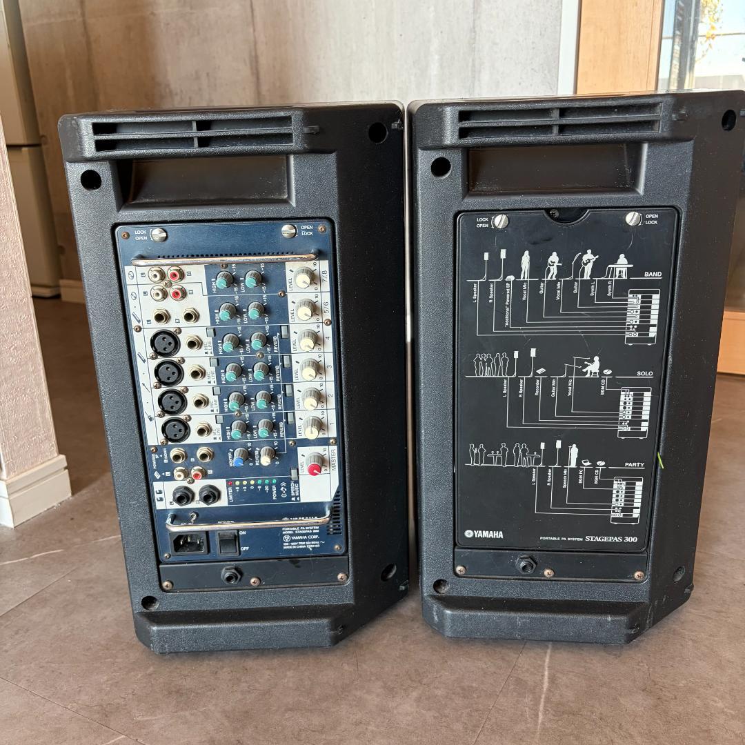 YAMAHAポータブルPAシステムとダイナミックマイクロフォン４本