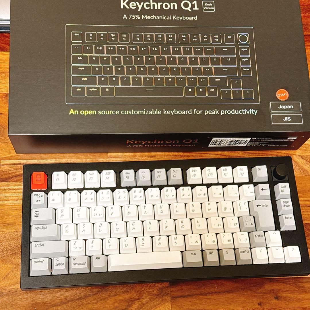 Keychron Q1 QMKカスタムメカニカルキーボード（日本JIS、赤軸）