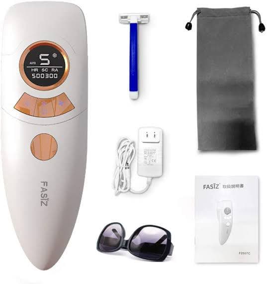 FASIZ 脱毛器 光 サングラス・説明書・カミソリ・充電コード 美肌 ムダ