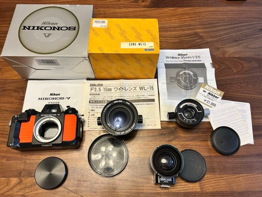 【中古】 Nikon NIKONOS-V+レンズ2種+ファインダーセット